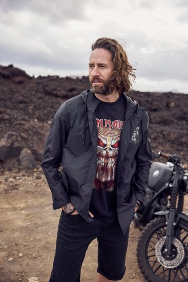 JP1880 Iron Maiden Rain Jacket Black - Sportsklær & turklær - Sportsklær till herre i store størrelser
