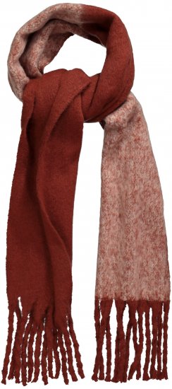 Ulla Popken Fringed Edge Boucle Scarf Orange - Tilbehør - 