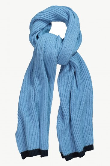 Ulla Popken Two Tone Knit Scarf Light Cornflower - Tilbehør - 