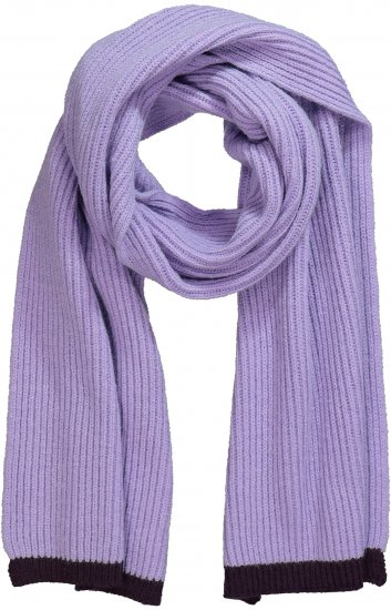 Ulla Popken Two Tone Knit Scarf Lavender - Tilbehør - 