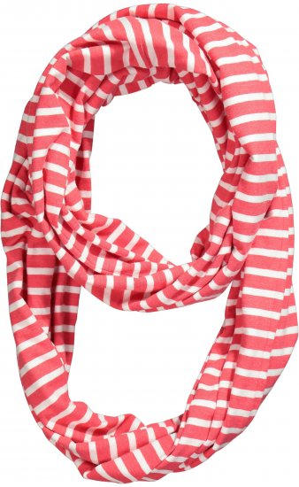 Ulla Popken Striped Infinity Scarf Light Pink - Tilbehør - 
