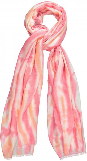 Ulla Popken Tie Dye Striped Scarf Magenta Pink - Tilbehør - 