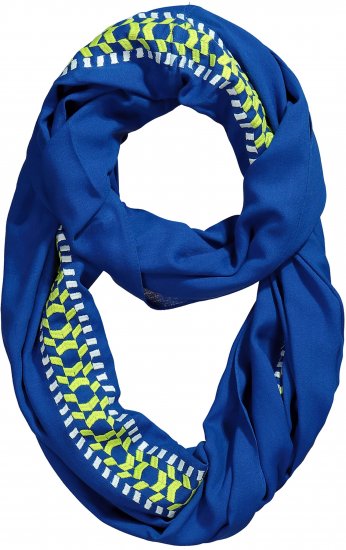 Ulla Popken Embroidered Infinity Scarf Opal Green - Tilbehør - 
