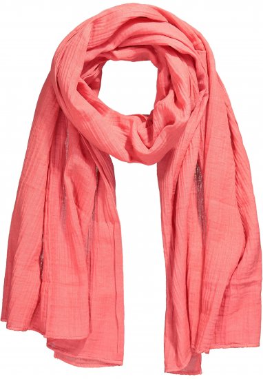 Ulla Popken Muslin Scarf Dark Coral - Tilbehør - 