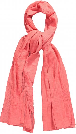 Ulla Popken Muslin Scarf Dark Coral - Tilbehør - 