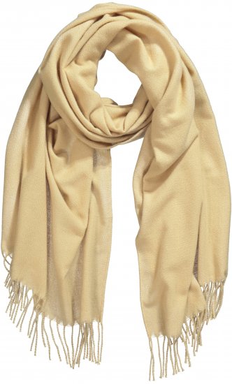 Ulla Popken Fringed Scarf Dark Putty - Tilbehør - 