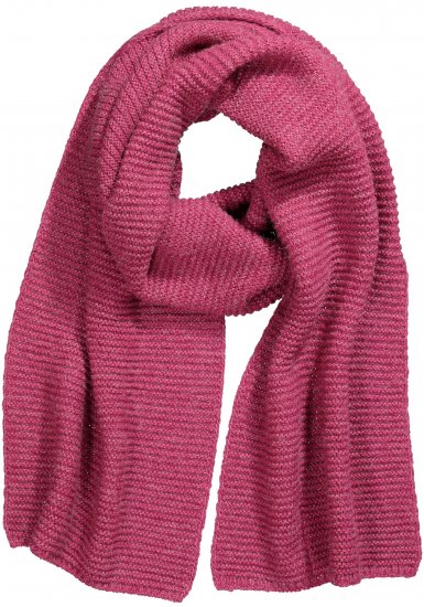 Ulla Popken Garter Stitch Knit Scarf Pink - Tilbehør - 