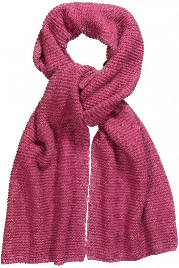 Ulla Popken Garter Stitch Knit Scarf Pink - Tilbehør - 
