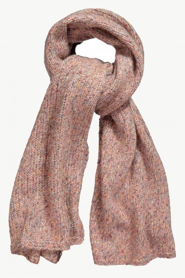 Ulla Popken Heather Knit Wool Blend Scarf Dark Pink - Tilbehør - 