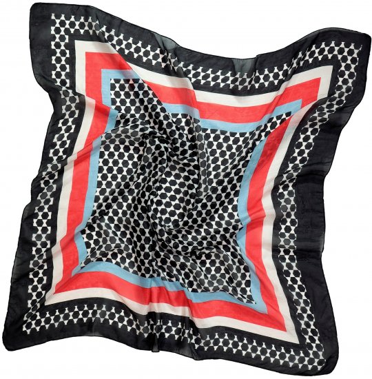Ulla Popken Silk Scarf Black - Tilbehør - 