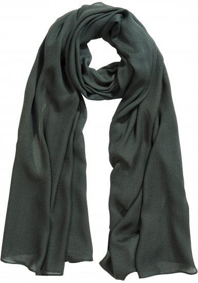 Ulla Popken Lightweight Scarf Olive Grey - Tilbehør - 