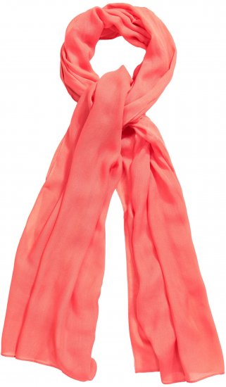 Ulla Popken Lightweight Scarf Coral Pink - Tilbehør - 