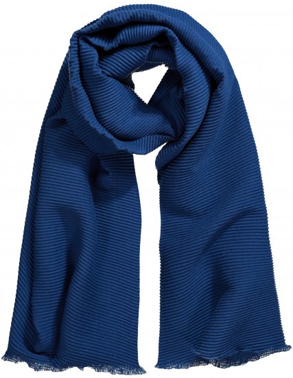 Ulla Popken Pleated Lightweight Scarf Dark Blue - Tilbehør - 