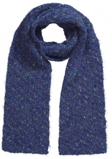 Ulla Popken Marled Mix Yarn Wool Blend Scarf Deep Aqua - Tilbehør - 