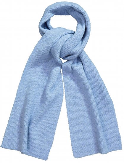 Ulla Popken Ribbed Knit Scarf Blue - Tilbehør - 