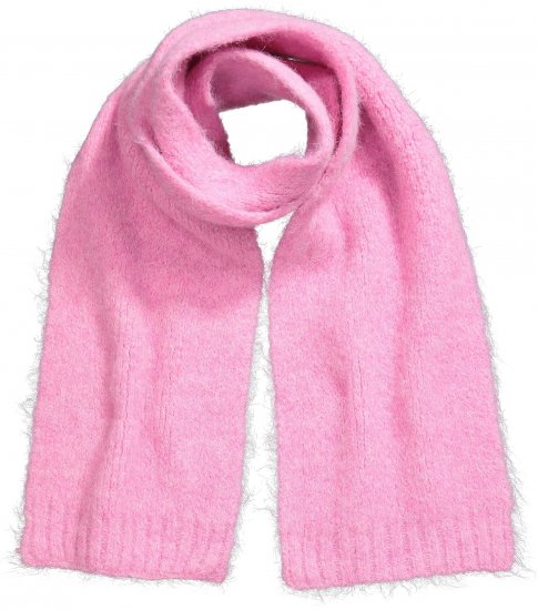 Ulla Popken Ribbed Knit Scarf Dark Pink - Tilbehør - 