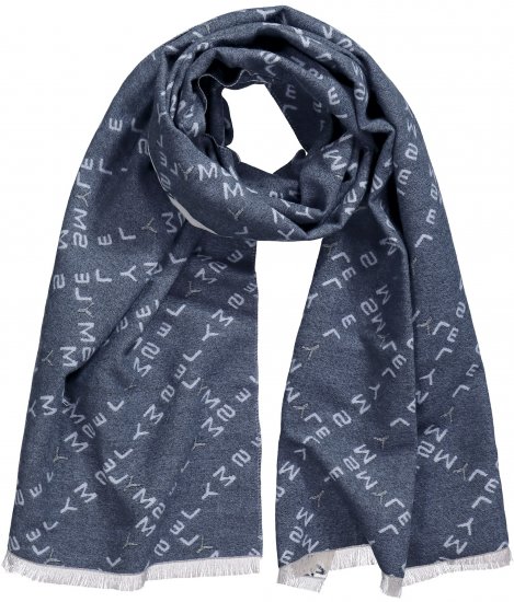 Ulla Popken Smyle Reversible Scarf Navy - Tilbehør - 