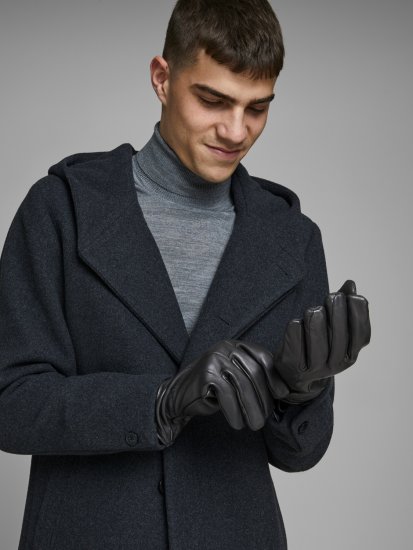 Jack & Jones Montana Leather Gloves Black - Tilbehør - 