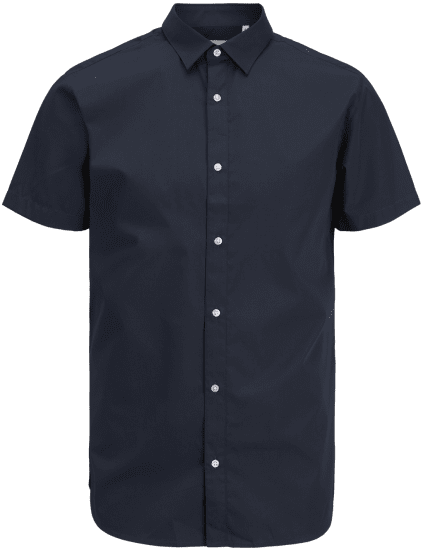 Jack & Jones JOE Shirt Short Sleeve Plain Casual Navy - Skjorter - Store skjorter - 2XL-8XL