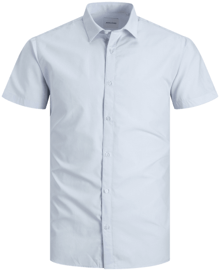 Jack & Jones JOE Shirt Short Sleeve Plain Casual Blue - Skjorter - Store skjorter - 2XL-8XL