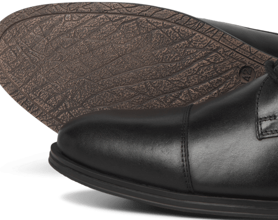 Jack & Jones Raymond Leather Shoes Anthracite - Herresko 40-52 - Herresko i store størrelser