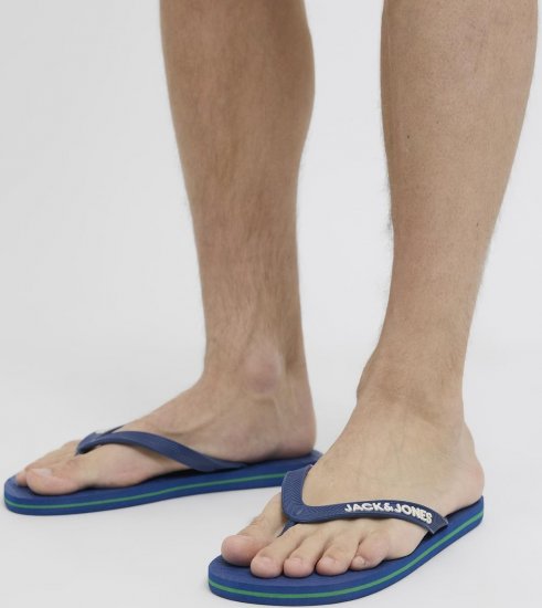 Jack & Jones Basic Flip Flop Slippers Blue Quartz - Herresko 40-52 - Herresko i store størrelser