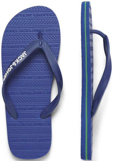 Jack & Jones Basic Flip Flop Slippers Blue Quartz - Herresko 40-52 - Herresko i store størrelser