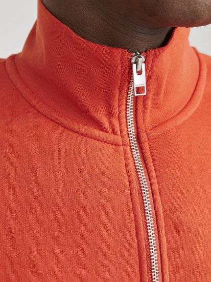 Jack & Jones Esterbro High Neck Quarter Zip Sweatshirt Red - Gensere og hettegensere - Store hettegensere - 2XL-14XL