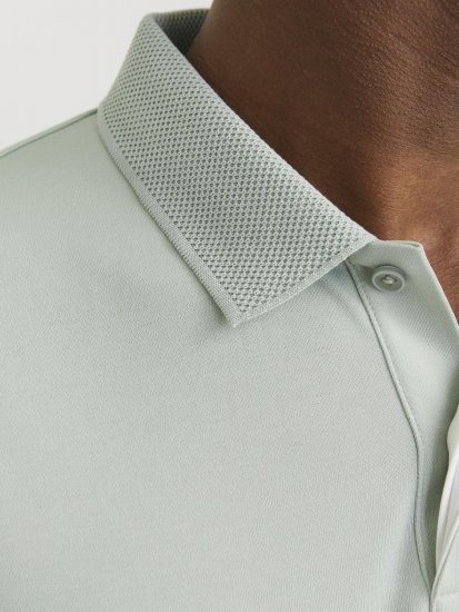 Jack & Jones Rodney Short Sleeve Polo Aqua Gray - Polo- & piqueskjorter - Poloskjorte i store størrelser - 2XL-8XL