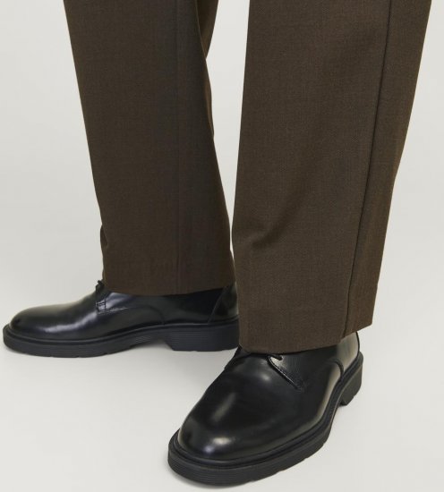 Jack & Jones Dax Leather Lace Shoes Anthracite - Herresko 40-52 - Herresko i store størrelser