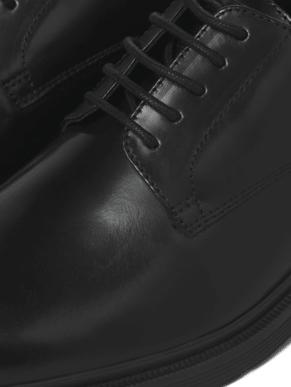 Jack & Jones Dax Leather Lace Shoes Anthracite - Herresko 40-52 - Herresko i store størrelser