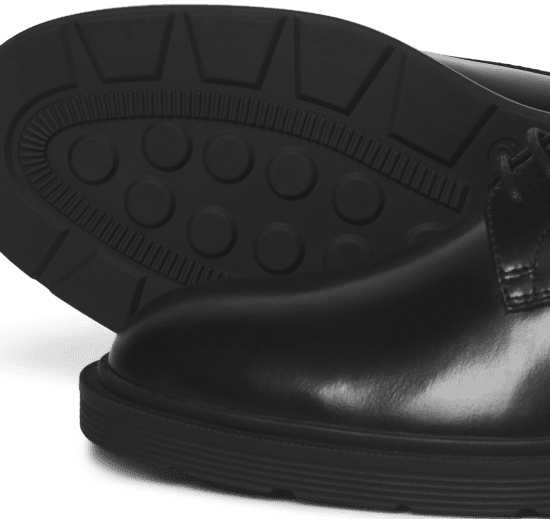 Jack & Jones Dax Leather Lace Shoes Anthracite - Herresko 40-52 - Herresko i store størrelser