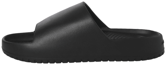 Jack & Jones Ripple Moulded Slider Slippers Anthracite - Herresko 40-52 - Herresko i store størrelser