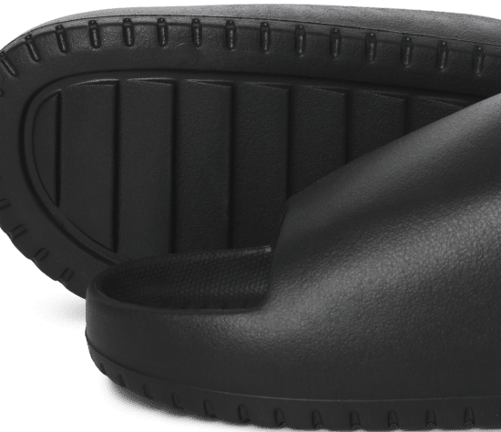 Jack & Jones Ripple Moulded Slider Slippers Anthracite - Herresko 40-52 - Herresko i store størrelser
