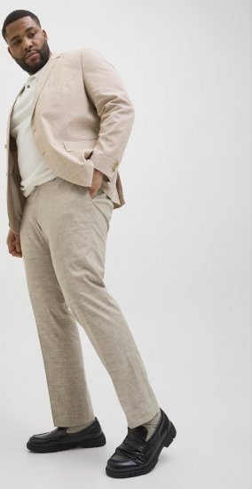Jack & Jones Riviera Dress pants Beige - Jeans og bukser - Store Bukser og Store Jeans