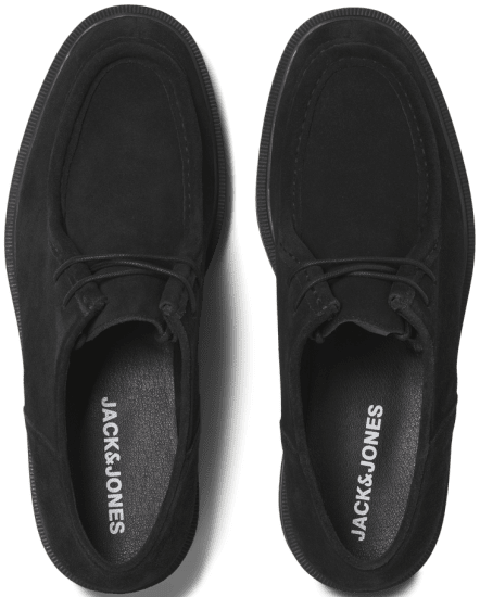 Jack & Jones Austin Suede Moc Black - Herresko 40-52 - Herresko i store størrelser