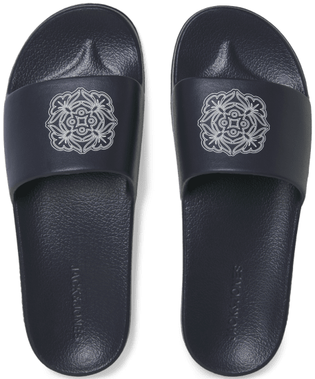 Jack & Jones Flower Sliders Black - Herresko 40-52 - 