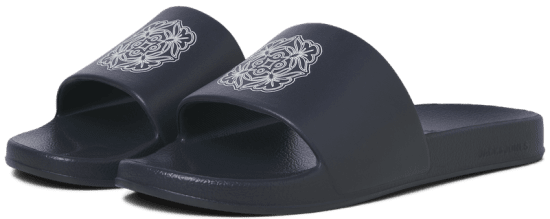 Jack & Jones Flower Sliders Black - Herresko 40-52 - 