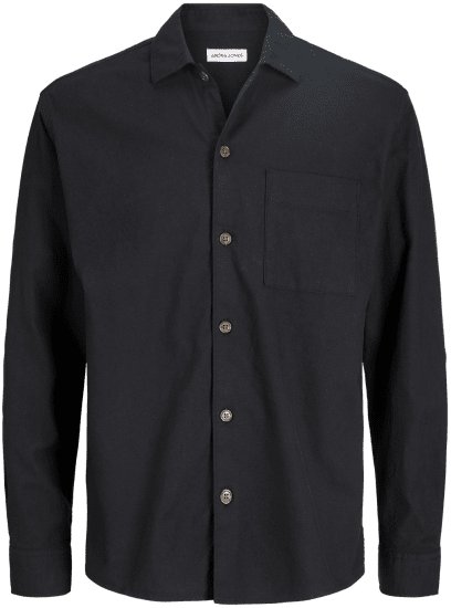 Jack & Jones TRISTAN Overshirt Long Sleeve Black - Skjorter - Store skjorter - 2XL-8XL