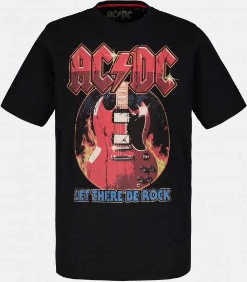 JP1880 ACDC - Let There Be Rock Vintage looking Band T-Shirt Black - T-skjorter - Store T-skjorter - 2XL-14XL