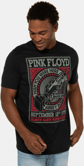 JP1880 Pink Floyd Retro Graphic Comfort Fit Band T-Shirt Black - T-skjorter - Store T-skjorter - 2XL-14XL