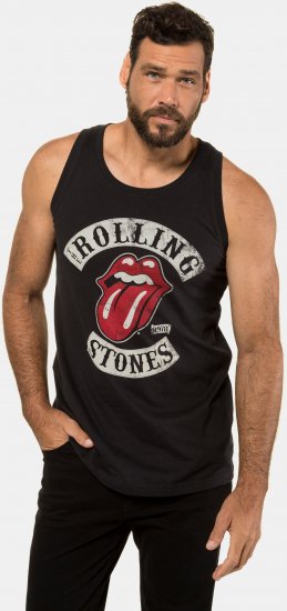 JP1880 Rolling Stones Graphic Band Tank Top Black - T-skjorter - Store T-skjorter - 2XL-14XL