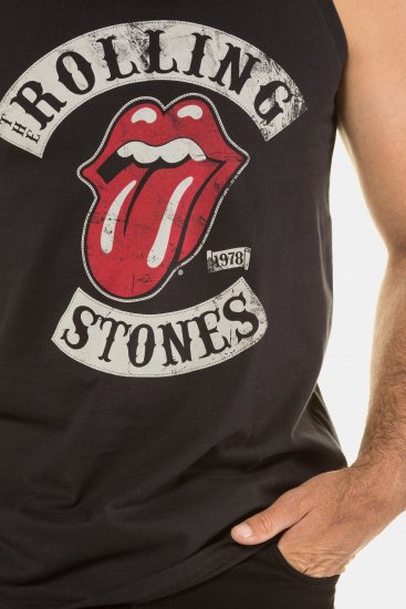 JP1880 Rolling Stones Graphic Band Tank Top Black - T-skjorter - Store T-skjorter - 2XL-14XL