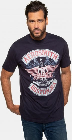JP1880 Aerosmith Graphic Comfort Fit Band T-Shirt Black - T-skjorter - Store T-skjorter - 2XL-14XL