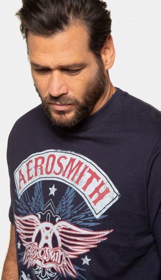 JP1880 Aerosmith Graphic Comfort Fit Band T-Shirt Black - T-skjorter - Store T-skjorter - 2XL-14XL