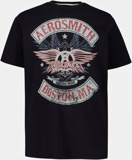 JP1880 Aerosmith Graphic Comfort Fit Band T-Shirt Black - T-skjorter - Store T-skjorter - 2XL-14XL
