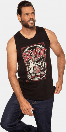 JP1880 AC/DC Graphic Band Tank Top Black - T-skjorter - Store T-skjorter - 2XL-14XL