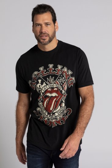 JP1880 Rolling Stones Graphic Comfort Fit Band T-Shirt Black - T-skjorter - Store T-skjorter - 2XL-14XL