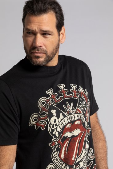 JP1880 Rolling Stones Graphic Comfort Fit Band T-Shirt Black - T-skjorter - Store T-skjorter - 2XL-14XL