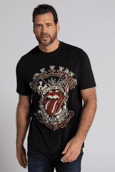 JP1880 Rolling Stones Graphic Comfort Fit Band T-Shirt Black - T-skjorter - Store T-skjorter - 2XL-14XL